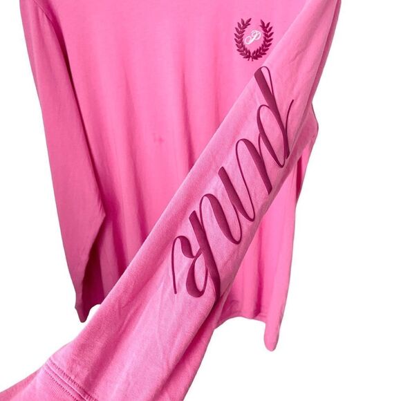 Pink Victoria's Secret Long Sleeve Oversized Campus T-Shirt in Size XS - Picture 5 of 11